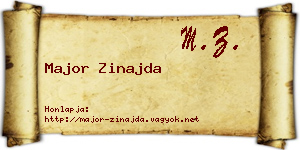 Major Zinajda névjegykártya